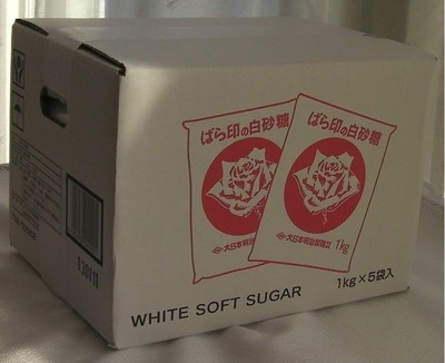 大日本明治製糖 ばら印の白砂糖 1Kg×5袋