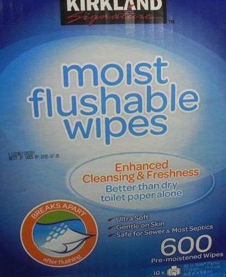 NANAさん[1]が投稿したカークランドシグネチャ― 流せるウェットワイプス moist flushable wipes 60枚×10パックの写真