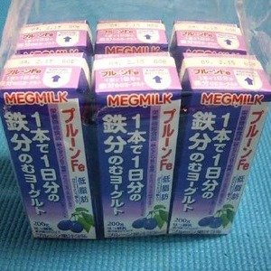 MEGMILK プルーンFe1本で1日分の鉄分のむヨーグルト