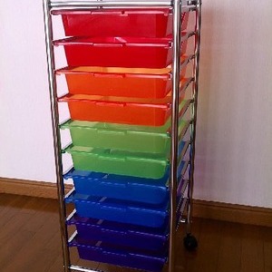 MessageStor 10Drawer Roling Organizer カラフル (10段キャビネット)