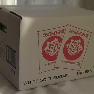 大日本明治製糖 ばら印の白砂糖 1Kg×5袋