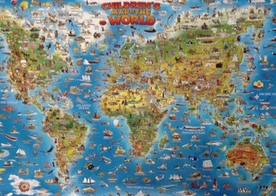 round world map 世界地図(輸入)
