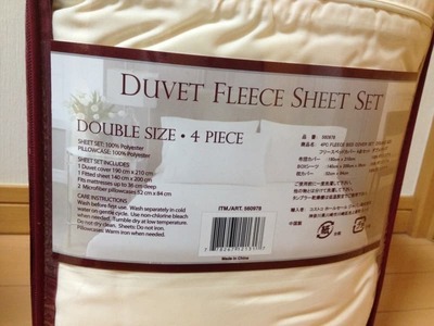 (名無し)さん[3]が投稿したNEMCOR 日本ダブルサイズ DUVET FLEECE SHEET SET フリースベッドカバー4点セットの写真