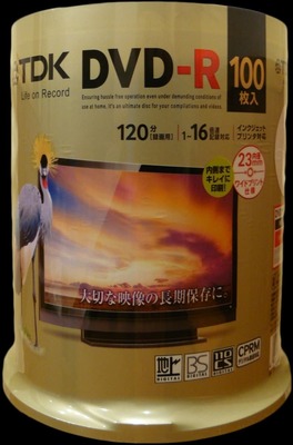 TDK DVD-R 録画用 100枚入り