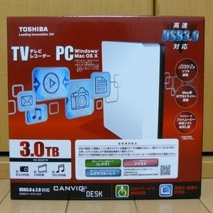 東芝 外付けハードディスク CANVIO DESK HD-EB30T