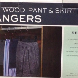 パンツ&スカートハンガー 15WOOD PANT&SKIRT HANGERS