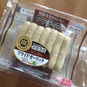 ニッポンハム 無塩せきウィンナー アンティエ フライドガーリック味