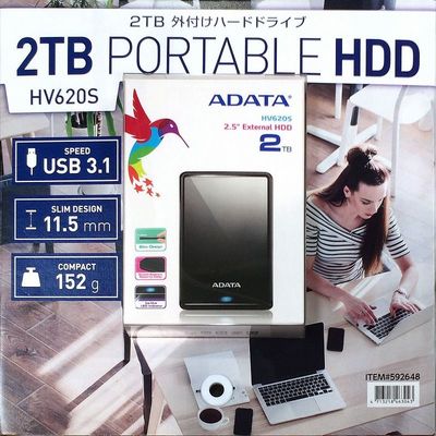 ADATA ポータブル外付けHDD 2TB HV620S