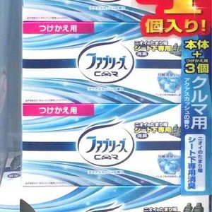 P&G ファブリーズ 置型 車用消臭芳香剤 アクアスカッシュの香り 本体＋付替用3個