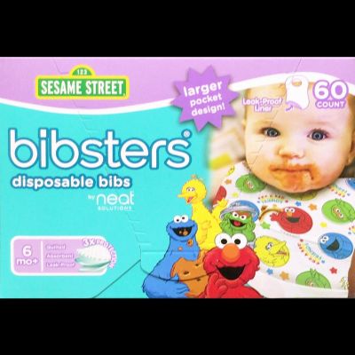 (名無し)さん[27]が投稿したBibsters Disposable Bibs セサミストリート ビブスター 紙スタイ よだれかけ 60枚の写真