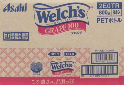 アサヒ飲料 Welch's ウェルチ グレープ100/オレンジ100