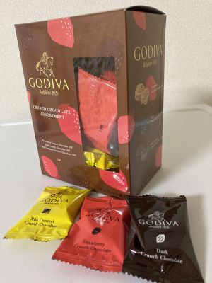 (名無し)さん[2]が投稿したGODIVA ゴディバ クランチチョコアソート/大阪ミックスジュースクランチチョコレートの写真